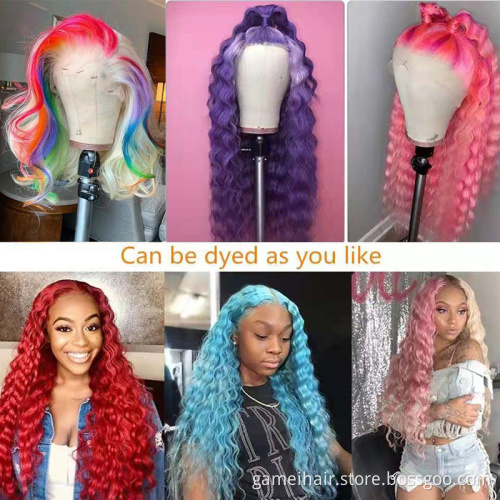 100  with part front  deep curl 36 front  3 tone european lace frontal wig 13x6 real  wave 613 curly human hair lace wig